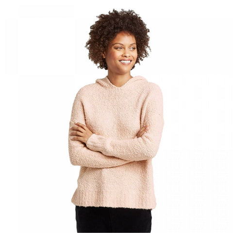A New Day Women s Casual Fit V Neck Hoodie Pullover Sweater Biggybargains