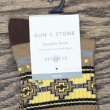 Sun + Stone Mens Aztec Patterned Half Calf Socks