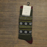 Sun + Stone Men's Holiday Snowflake Crew Socks