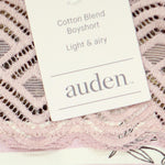 Auden Women's Striped Floral Cotton Boyshort with Lace Waistband GP985