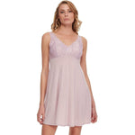 Felina Women's Super Soft Modal Chemise Nightgown With Lace