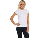 Lisa Rinna Collection Extended Shoulder Scoop-Neck Tee White X-Large