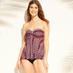 Kona Sol Women's Bandeau Flyaway Tankini Swim Top