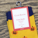 Club Room Mens Holiday Jack O' Lantern Halloween Crew Socks