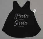 Zoe + Liv Women's Fiesta All Day Siesta All Night Graphic Tank Top