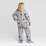 Peanuts Women's Holiday Christmas Flannel Pajama Set