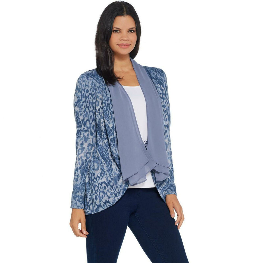 Chiffon hotsell trim cardigan