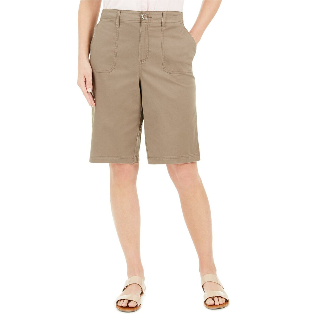 Karen Scott Plus Size Shorts, Created For Macy's In Gray, 48% OFF