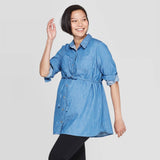 Isabel Maternity by Ingrid Isabel Maternity Long Sleeve Denim Button-Down Shirt