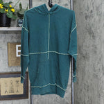 Wild Fable Seamed French Terry Hooded Sweatshirt Green S