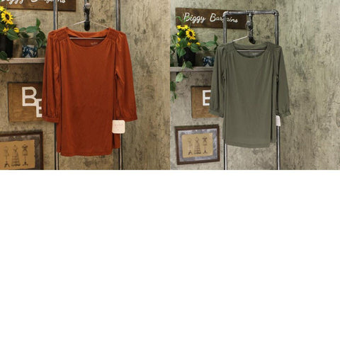 Isabel Maternity by Ingrid & Isabel Crewneck Long Sleeve Sandwashed Top