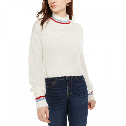 Planet Gold Women's Junior Fit Turtleneck Cropped Sweater