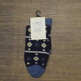 Sun + Stone Men's Snowflake Holiday Half-Calf Socks