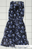 A New Day Women's Floral Chiffon Lined Midi Dress Blue XXL