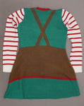 Born Famous Women's Gingerbread Apron Ugly Christmas Sweater Dress