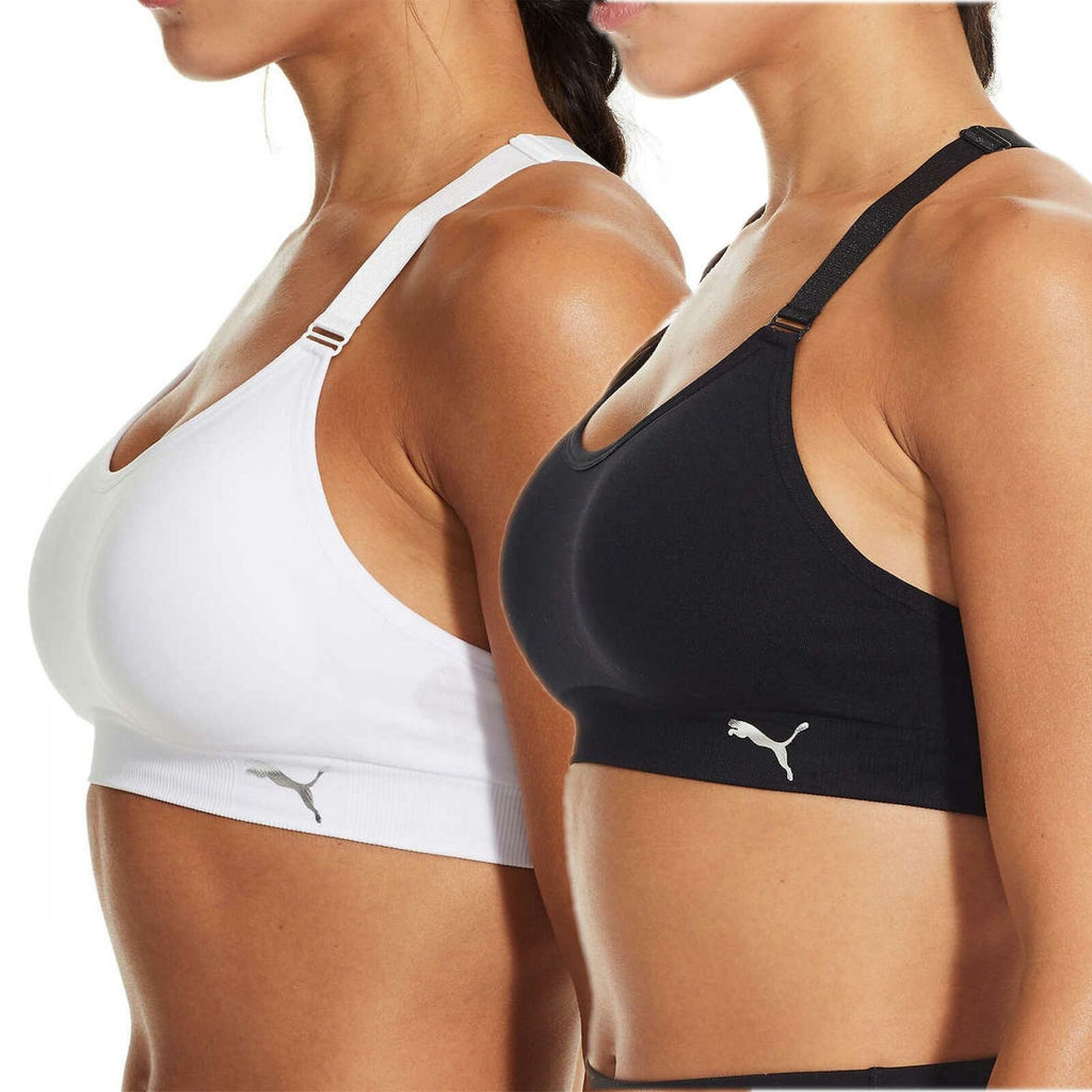 Puma Women's Seamless Sports Bra with Removable Cups 2/PK 