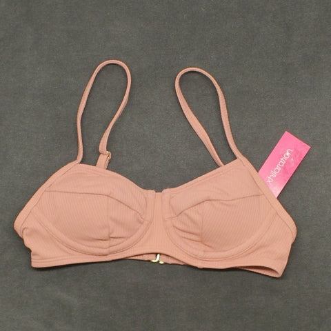 Xhilaration Metallic Textured Underwire Bikini Top Pink Size L (8-10), $20  NWT 