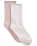 Lemon Women's 2 Pack Pillow Crew Socks. L-2592