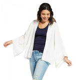 Xhilaration Women's Crochet Trim Kimono Jacket