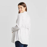 Isabel Maternity by Ingrid & Isabel Long Sleeve Collared Button Down Tunic Shirt