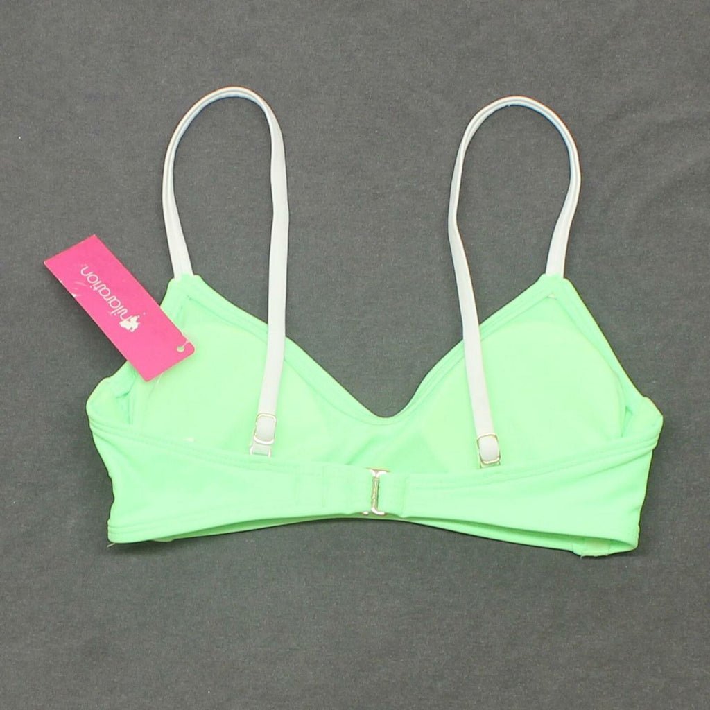 Juniors' Contrast Binding Bralette Bikini Top - Xhilaration Lime S