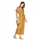 Universal Thread Women's Short Sleeve V-Neck Jumpsuit