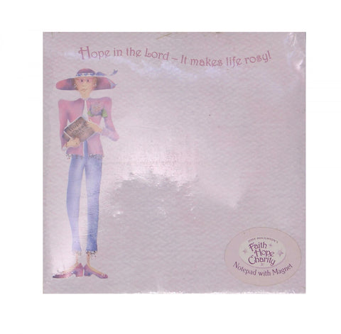 Jody Houghton HOPE IN THE LORD IT MAKES LIFE ROSY Magnetic Notepad