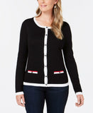 Karen Scott Women's Contrast-Trim Cardigan Sweater. 100035854MS