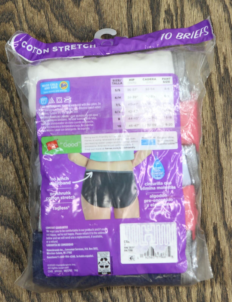 Hanes Women's 10pk Cool comfort Cotton Stretch Briefs Underwear