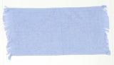 Q-Tees NEW Fingtertip Fringed Towel Blue 02854