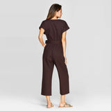 Universal Thread Women's Short Sleeve V-Neck Jumpsuit