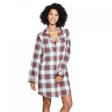 Stars Above Women's Plaid Perfectly Cozy Flannel Shirtdress