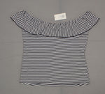 A New Day Women's Striped Off the Shoulder Sleeveless Knit Top Shirt