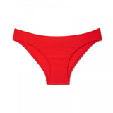 Xhilaration Women's Red Ruched Cheeky Bikini Bottom