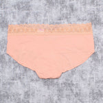 Auden Women's Cotton Hipster Panties with Lace Waistband