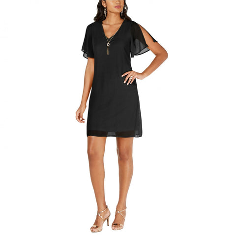 Thalia Sodi Women's V-Neck Necklace Shift Dress
