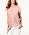 Style & Co Women's Handkerchief Hem T-Shirt