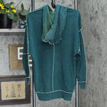 Wild Fable Seamed French Terry Hooded Sweatshirt Green S