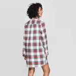 Stars Above Women's Plaid Perfectly Cozy Flannel Shirtdress