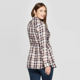 Isabel Maternity by Ingrid & Isabel Long Sleeve Collared Button Down Tunic Shirt