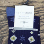 Sun + Stone Men's Snowflake Holiday Half-Calf Socks