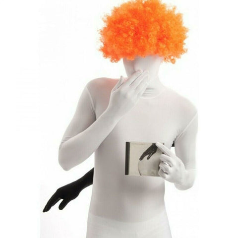 Morphsuits Halloween Costume Adult Fancy Dress Fuzzy Wig Orange