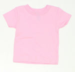 Rabbit Skins NEW Toddler Short Sleeve 100% Cotton T-Shirt Pink 12 Months 03131