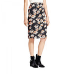 Who What Wear Women's Floral Poppy Classic Pencil Skirt