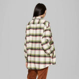 Wild Fable Women's Plaid Long Sleeve Button-Down Shirt Jacket