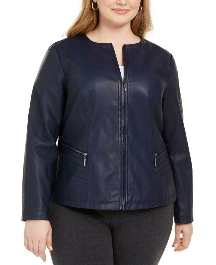 Alfani faux leather on sale jacket