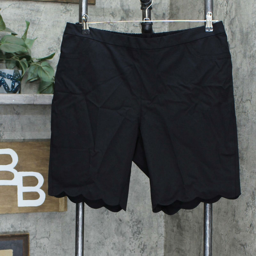 Isaac Mizrahi Live Petite Plus 24 7 Stretch Scallop Hem Bermuda Short Biggybargains