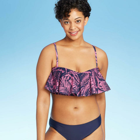 Kona Sol Women s Long Line Flounce Bikini Top Biggybargains