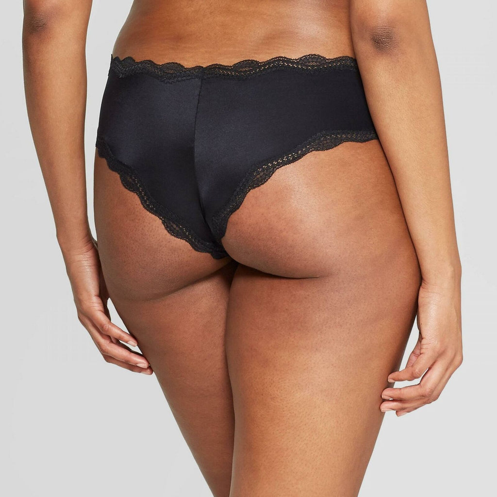 Auden Women's Cotton Hipster Panties with Lace Waistband
