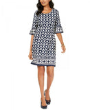 Charter Club Women's Printed Flare Sleeve Shift Dress. 100042822MS